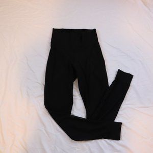 Lululemon Wunder Under High Rise Black Mesh Leggings